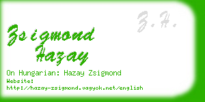 zsigmond hazay business card